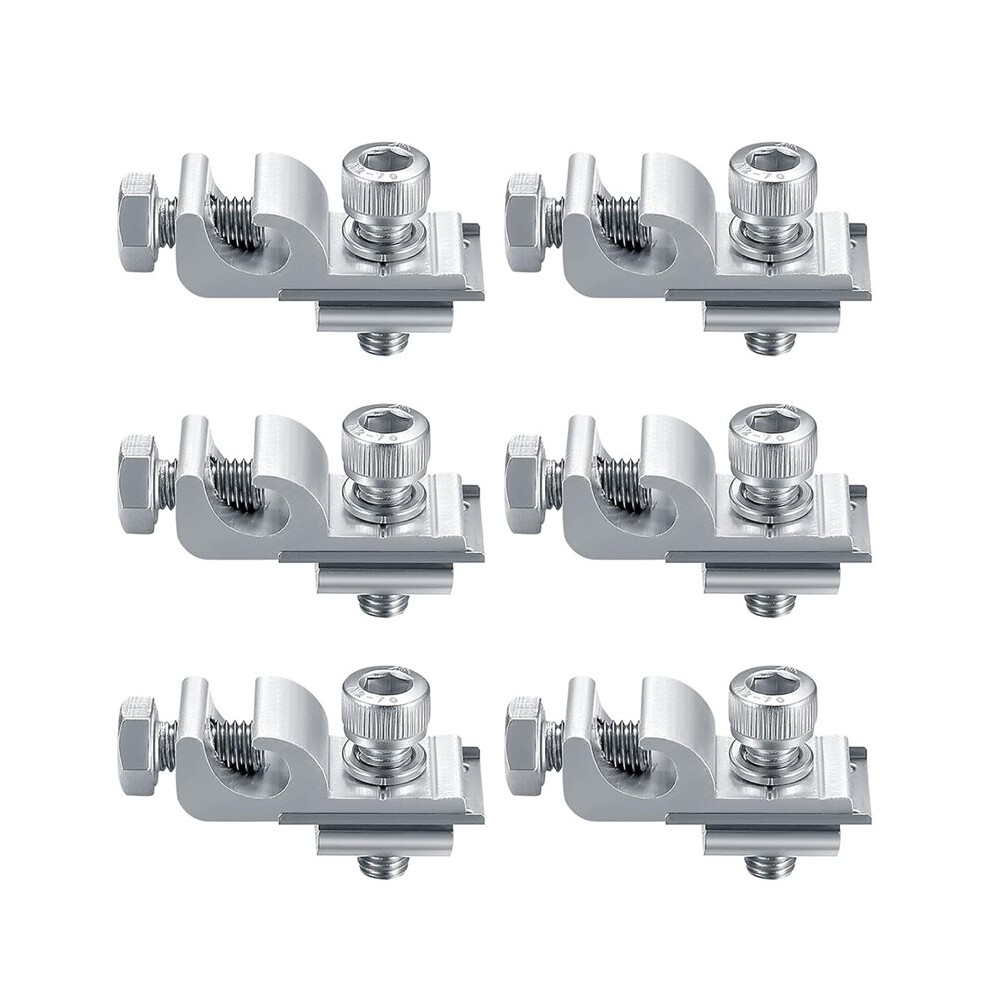Solar Panel Grounding Clips, Standard Ground Lug, Mounting Brackets, Clamps, Fasteners, Eyelets, Pack Of 6 4712647965814