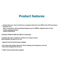 Scheda di Sviluppo USB-C RP2350A con Sensore di Temperatura Integrato per Raspberry Pi, Scheda di Sviluppo con MCU RP2350A