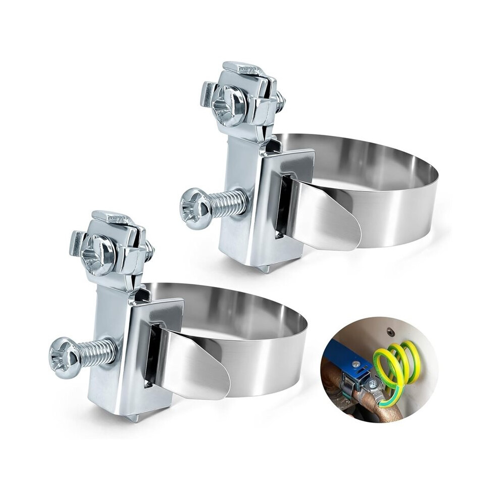 Grounding Pipe Clamp Earth Band Clamp Grounding Band Earth Clamp Diameter 8-52 Mm - 2Pcs 6033260831507