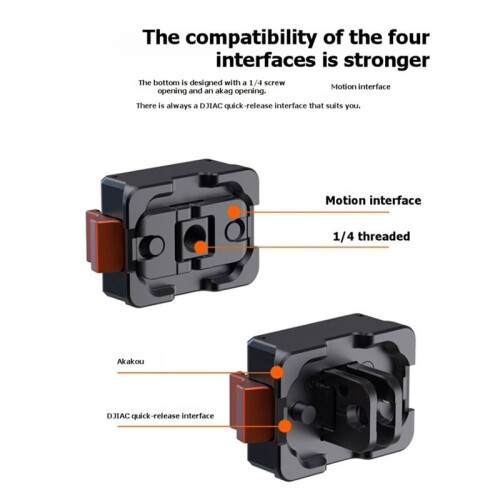 Multifunction Quick Release Magnetic Charging Base for  Pocket 4 with 1/4" Arca AC Mount Tripod Clamp Stand Adapter 1
