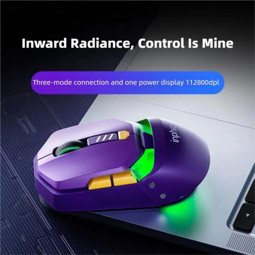 Inphic E-Sports Wireless Game Mouse 12800DPI Triple Mode Connection High Precision Gaming Mouse for Computer Laptop 2