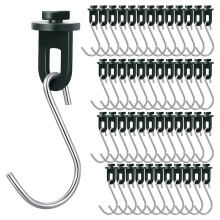 Hanger Twist Clips Greenhouse Fixing Clips Include 50 Pcs Greenhouse Clips + 50 Pcs S-Hooks for Garden Hanging Plants