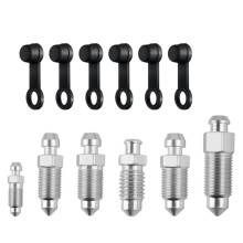 36PCS Brake Bleeder Screw Kit with Dust Cap,Multi-Size SAE & Metric Brake Bleeder Valve Kit Replacement H9403-6 H9410-6