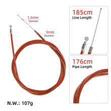 M365 Electric Scooter Red Disc Brake Cable 185cm Replacement Brake Steel Core Brake Wire for M365 Electric Scooter
