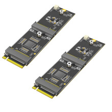 Placa Adaptadora M.2 (Key-M) NVMe para Dual M.2 Compatível com Dispositivos 2230 Key-e/Key-M e Barramento PCIe