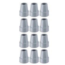 12-Pack Non-Slip 7/8 Inch Crutch Tips Rubber Feet Caps for Canes, Walkers, and Sticks