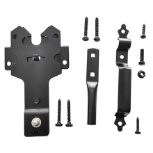 Heavy Duty Slide Bolt Gate Bolt Ergonomic Handle, Black Gate Hardware for Outdoor Fence