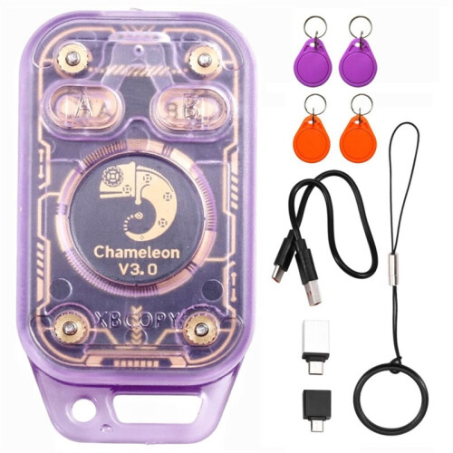 Chameleon V3.0 RFID  Chip Reader  Card Emulator ID IC Tag Copyer NFC Reader Writer+2XUID/CUID Keychain