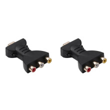 2X Zgodność z do 3 Adapterów Audio Wideo RGB RCA Adapter -Męski do 3 Adapterów Audio Wideo RCA Złącze Komponentowe
