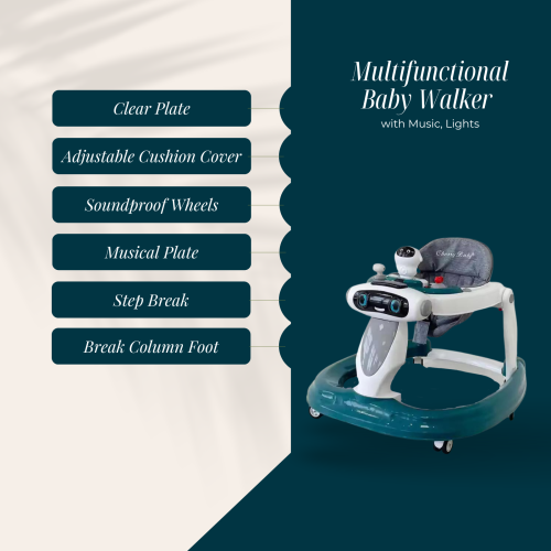 Baby Walker with Music Lights Adjustable Height 1
