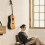 Gitarrväggkrokhållare Gitarrväggfäste Trähängare Stativ för Ukulele Mandolin Platsbesparande Hemstudiotillbehör 5