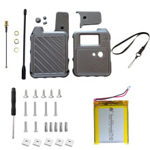 Carcasa con Antena y Batería de 3000 MAh para Wio Tracker L1 Dev Board, Carcasa Protectora de Pantalla Integral, Color Gris Plateado