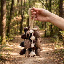 Seed Shell Shaker 42 Natural Nut Shells Hand Percussion Sound Healing Instrument for Meditation ASMR Sound Therapy Yoga