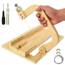 Wooden Soap Cutter Adjustable Wire Handmade Soap Making Slicer Multipurpose DIY Candle Trimming Cheese Butter Bread Tool
