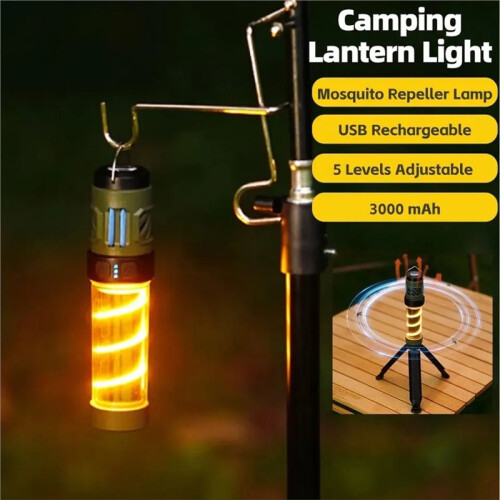Mosquito Repeller Lamps USB Rechargeable  Camping Light with Triangle Bracket Outdoor Lanterns Light LED Flashlight 1