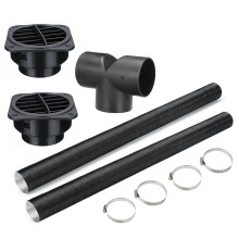 Kit Manguera Conducto Aire para Tubería Calefacción Diésel 75 mm, T en Forma T para Ventilación Calefacción Estacionamiento 2KW-8KW, Manguera