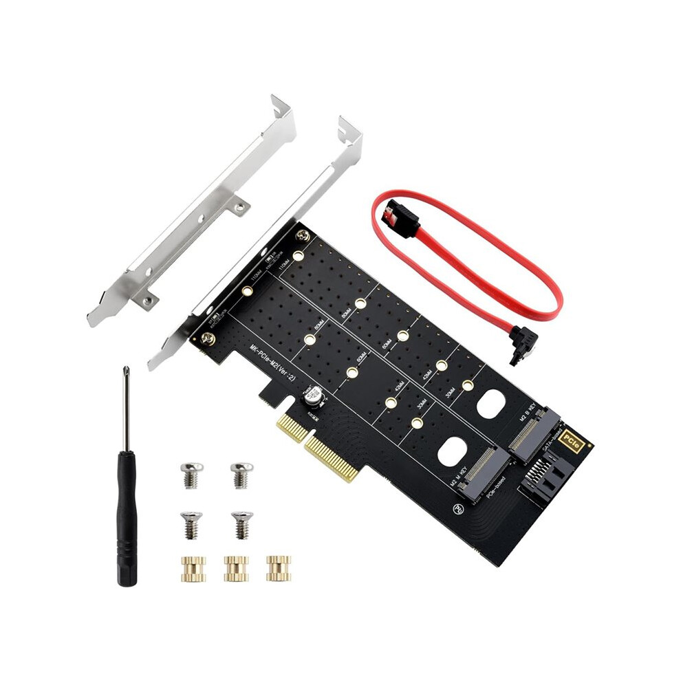 Dual M.2 Pcie Adapter Nvme Ngff To Pcie X4 Expansion Card 32Gbps Pcie Nvme Ssd Adapter For B-Key/M-Key/B&M Key 6033613586818