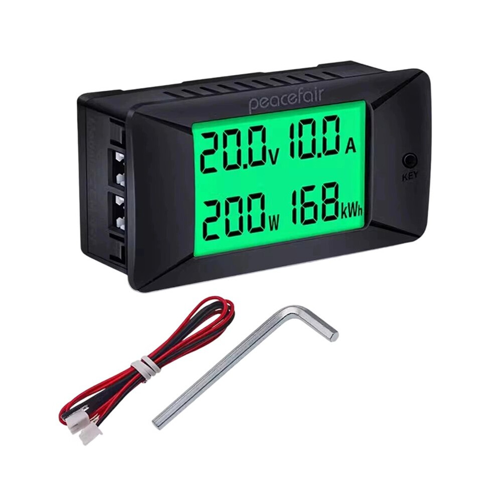 Peacefair Multifunction Battery Monitor Meter Display Digital Current Voltage Solar Power Meter Multimeter Ammeter Voltmeter 6033566193248
