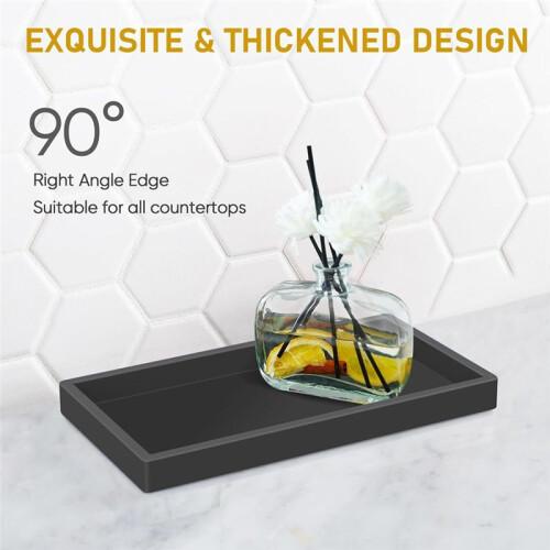 Bathroom Counter Tray Advanced Bathroom Sink Tray Shatterproof Rectangular Bathroom Tray Soap Distribution Tray B 2