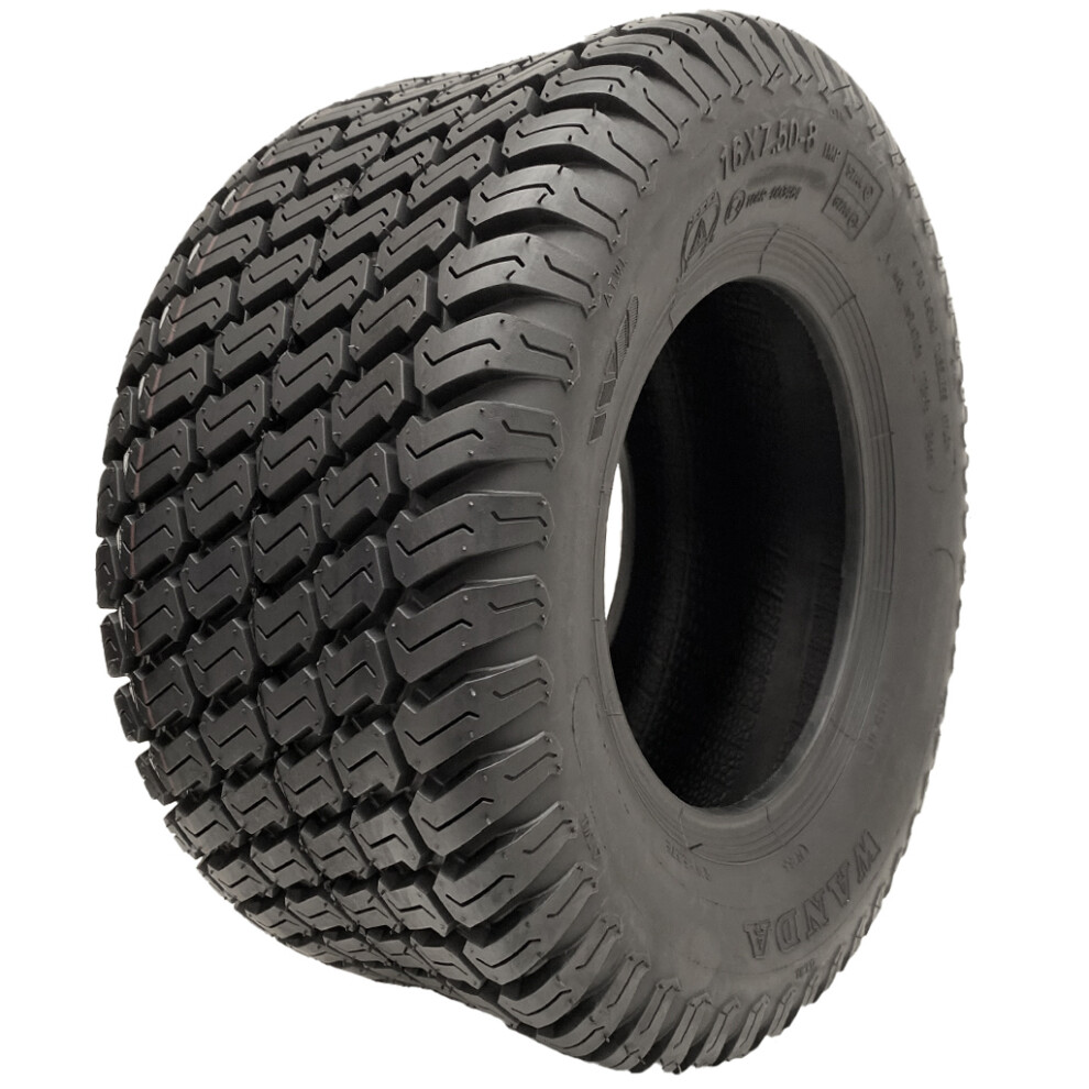 16X7.50-8 Lawnmower Tyre 4Ply Multi Turf Grass Wanda P332 E-Marked Road Legal 5060462569359