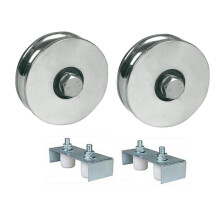 100mm R-groove wheel with 2 BB & 30x40 Gate guides in bracket x2