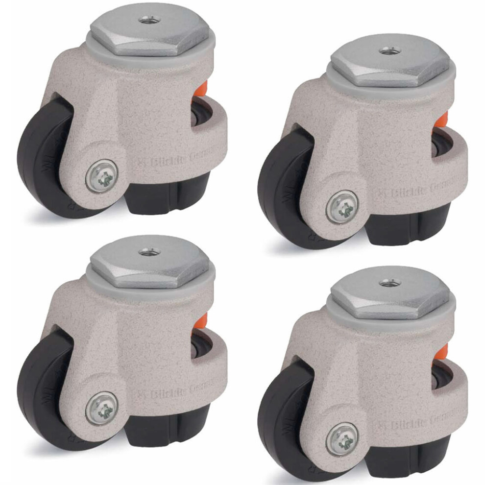 Set Of 4 - Levelling Castor 50Mm Wheel Blickle Castor 250Kg Capacity Hrig-Poa 50 5060462563425