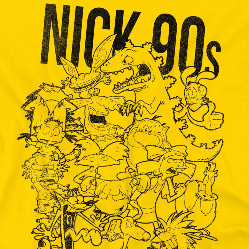 Nickelodeon (S, Yellow) Nickelodeon Mens Nick 90s T-Shirt 2