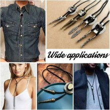 12 Pieces Cord End Caps 3 Colors Leather Cord End Caps for DIY Necklace Bracelet Jewelry Making