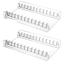 CD Holder 2 Pack, Clear Acrylic CD Organizers, CD Display Rack Holds for Media Shelf Storage and Organization