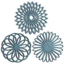 3PCS Silicone Trivet Mat - Non-Slip & High Temperature Resistance Kitchen Hot Pads for Table & Countertop