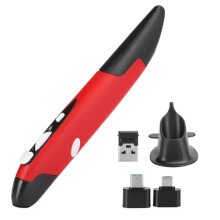 Ergonomiczna Mysz Mysz Typu Pióro Mysz USB Komputer PC Części Bezprzewodowa 2.4G Mysz Typu Pióro Innowacyjna Pionowa Czerwona