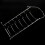 Plate Organizer 7 Slots Chrome Plated Dish Racks Countertop Drying Stand 7
