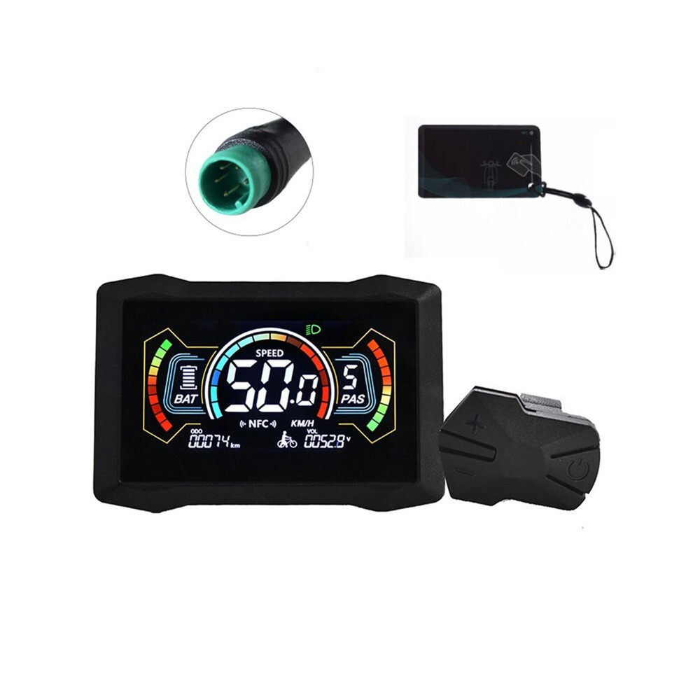 H7c E-Bike Nfc Lcd Display Meter 24V/36V/48V/60V/72V Uart Type C Electric Scooter Lcd Color Meter Nfc Speedometer 5Pin 4711448383582