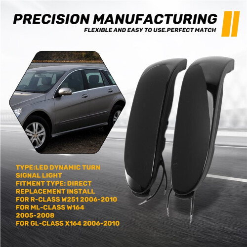 LED Dynamic Turn Signal Light Indicator Blinker Side Mirror Lamp for - R ML GL Class W251 W164 X164 2