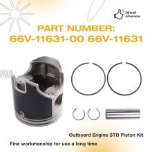 66V-11631 STD Kolvsats för Jet Ski Waverunner XLT1200 GP1200R 2-Cylindrig Utombordsmotor 66V-11631-00