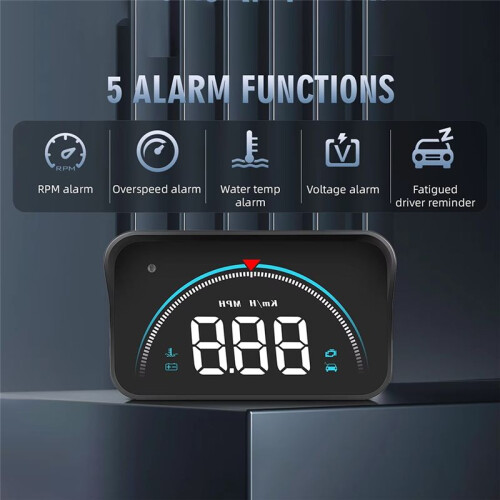 Car HUD   Display OBD Speedometer Windshield Projector  Digital Water Temp Voltage Speed Meter 2