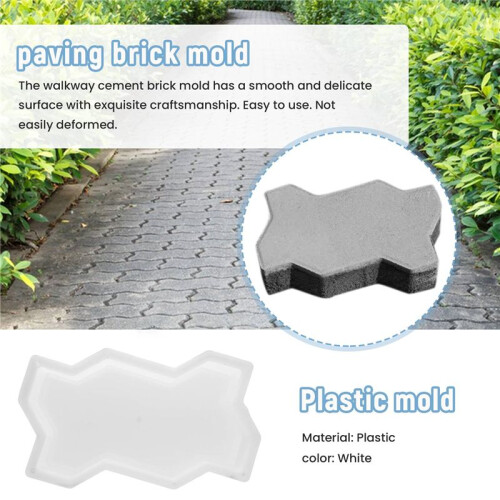 Three Waveform Garden Path Plastic Concrete Paving Brick Mold Diy Walkway Cement Brick Mold 2