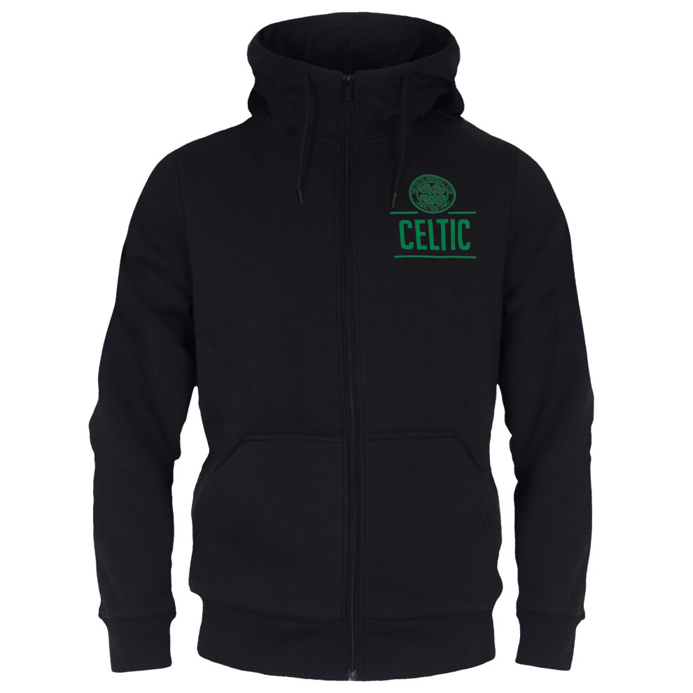 Celtic Fc Official Football Gift Mens Fleece Zip Hoody 3XL Black