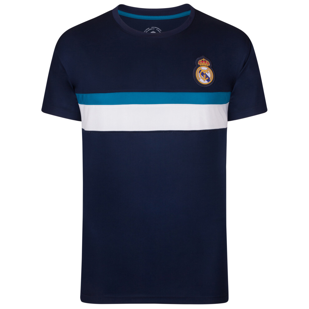 Real Madrid Fc Official Gift Boys Poly T-Shirt Navy 6 Years Blue