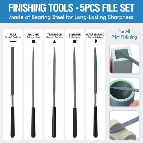 48PCS 3D Printer Tools Kit for 3D Printing Removing, Cleaning & Finishing with Deburring Tool, Files & More 2
