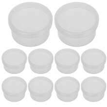 10Pièces Boîtes Plastique Rondes Claires Pour Organisateur