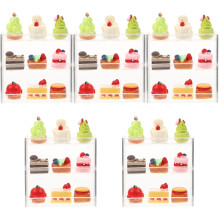 5Ensembles Mini Support De Gâteaux ABS Décoratif Pour Vitrine Jouet