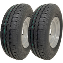 145R10 Trailer Tyres & Wheels 4x100mm PCD 84/82N Load Capacity 500kg (Set of 2)