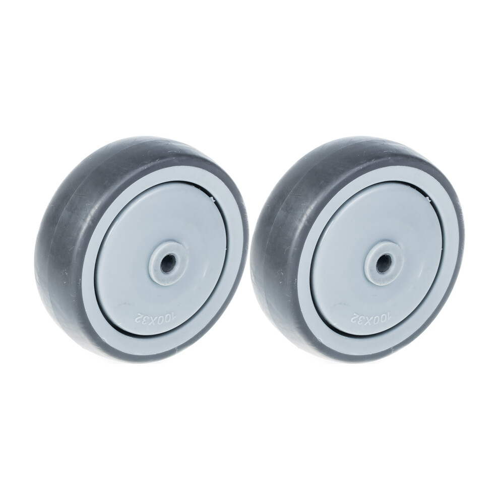 125Mm 5" Wheel Grey Rubber With Plastic Centre Strong 260Kg Capacity, Set Of 2 5056116827586