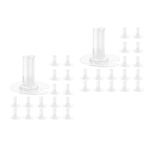 60Pièces Supports De Tige Adhésifs Clairs Base Pour Fleurs 1