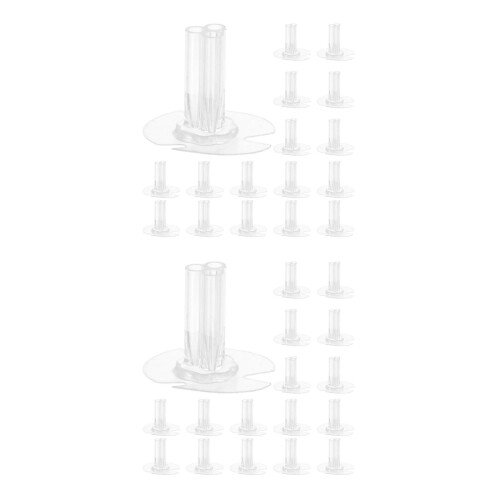 60Pièces Supports De Tige Adhésifs Clairs Base Pour Fleurs 2