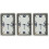 3 Pcs Car Self-Adhesive Clock Thermometer Battery Small Decor In 3