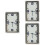 3 Pcs Car Self-Adhesive Clock Thermometer Battery Small Decor In 5