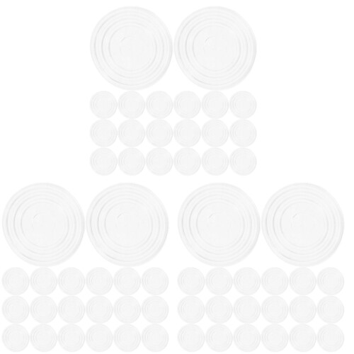 300Pièces Coupelles Pieds Usage Maison PVC Transparent 1