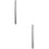 2Pcs Stainless Steel Dough Roller Strong Silver Baking Pin for Kitchen 6